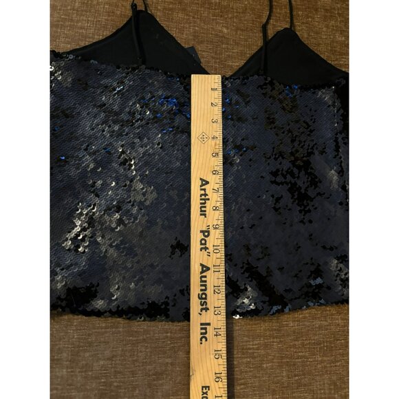 Express Black Sequin Camisole Top W/Adjustable Straps M NWT - Picture 7 of 9